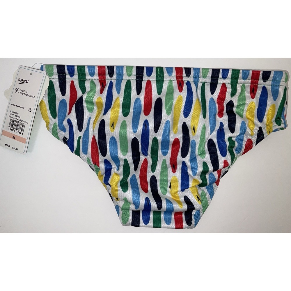 NWT Men's Speedo Vibe Collection Eco Endurance Brief Swim Trunks Wave Crusher 28 - Picture 3 of 6